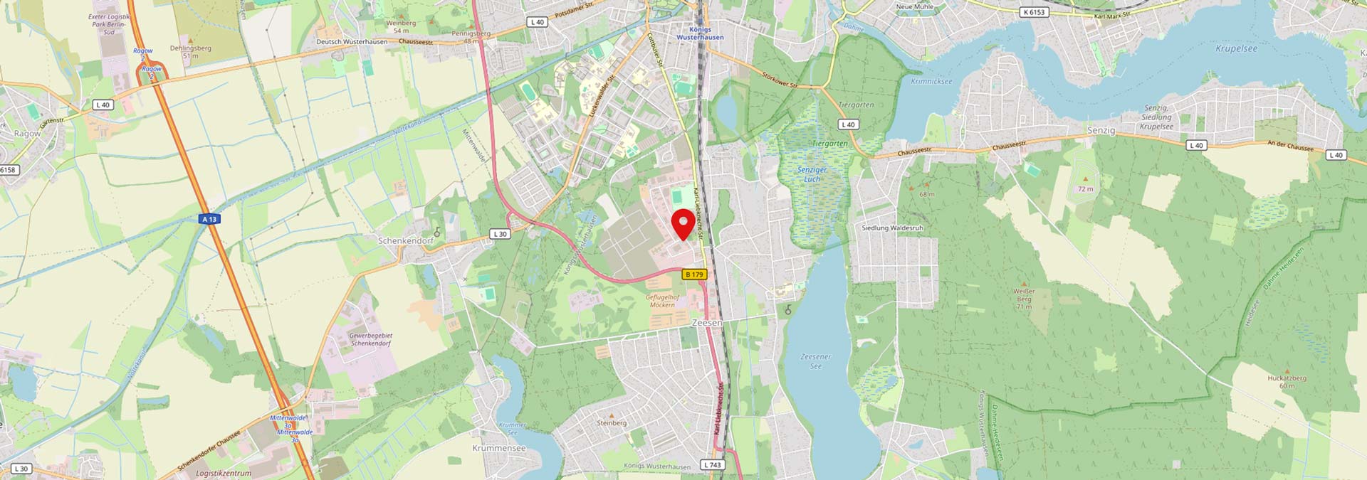 Lage der Zeesener Eventhütte