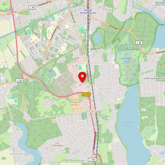 Lage der Zeesener Eventhütte