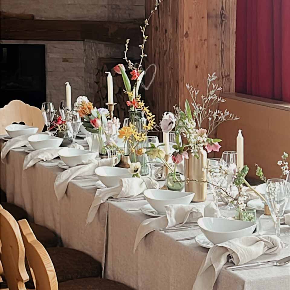 Zeesener Eventhütte – gedeckte Tafel